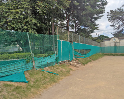 黒浜公園東側フェンスの状況